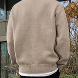 Woolen Button Half Zip