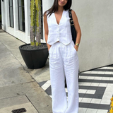 Classy Lady - Linen Two-piece Set