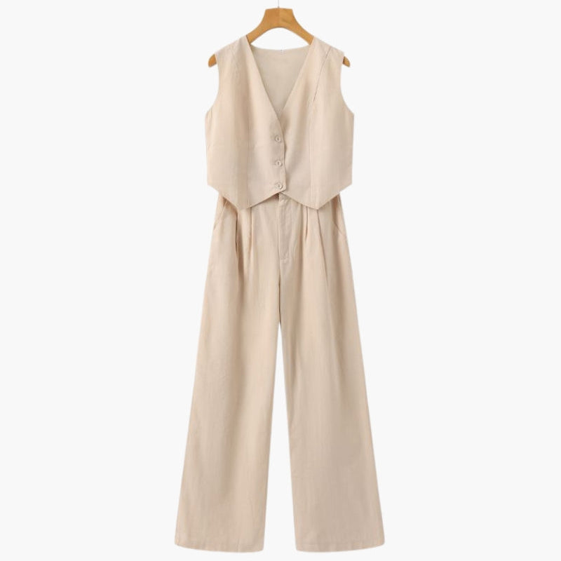 Classy Lady - Linen Two-piece Set