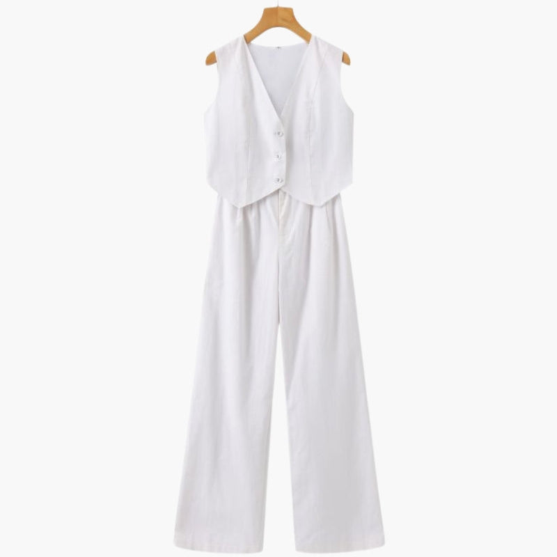 Classy Lady - Linen Two-piece Set